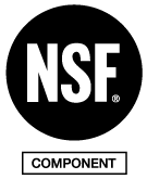 Logo NSF-Zertifizierung für Anwendungen im Lebensmittelbereich
